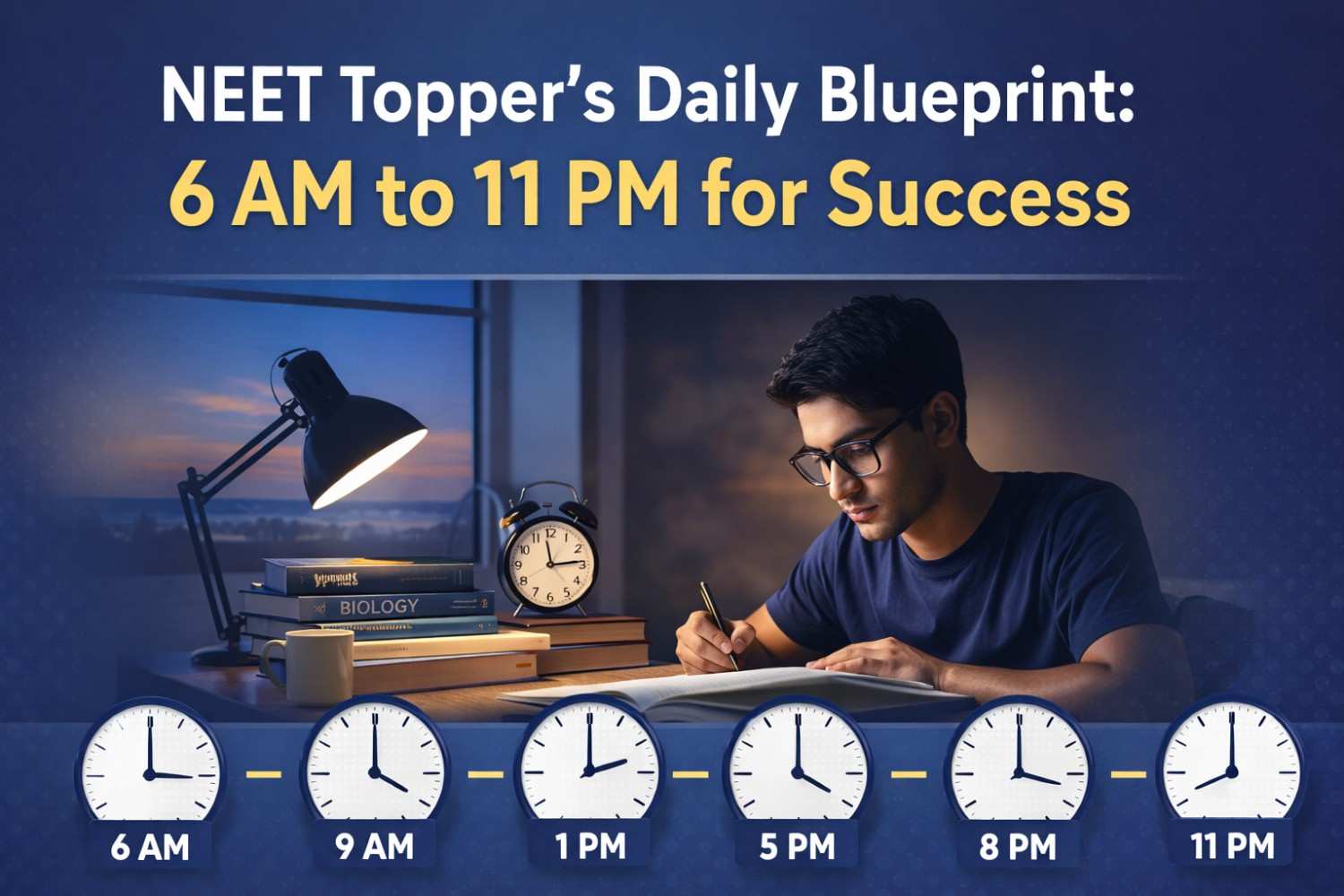 NEET Topper's Daily Blueprint: 6 AM to 11 PM for Success